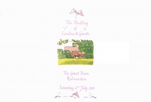 sarah godsill wedding illustration frontispiece
