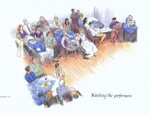 Fiona and Nick - watching the performers